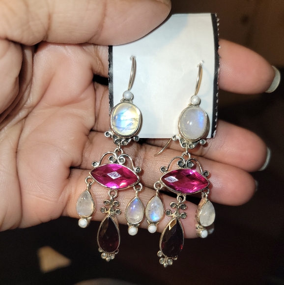 Nicky Butler LIMITED EDITION RAJ COLLECTION 925 Sterling Silver NB Earrings - Picture 2 of 5